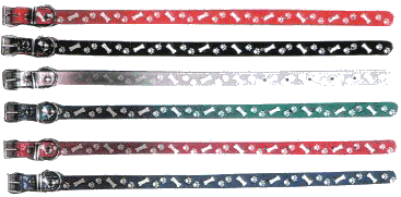 SNAPS ® Paw & Bone Leather Collars (various sizes)